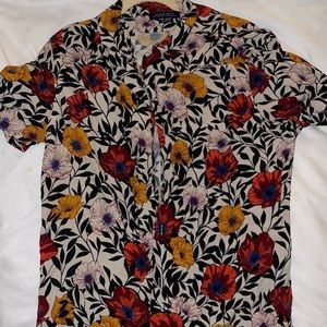 Zara Floral Short Sleeve Shirt